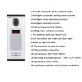 Doorbell Video Intercom Waterproof LED Lights Analog System